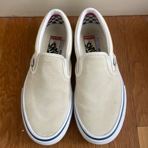 Slip On Off-White Vans Sneakers. US Womens Size 8/ EU Size 38.5